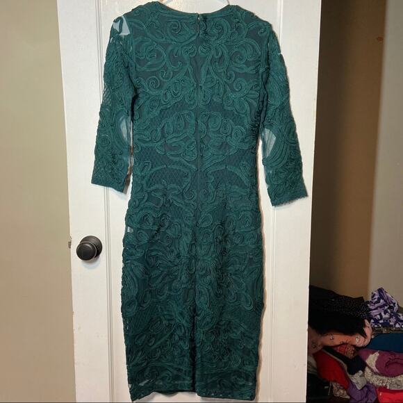 JS Collections Midi Dress evergreen lace mesh 2 XS - Picture 4 of 4